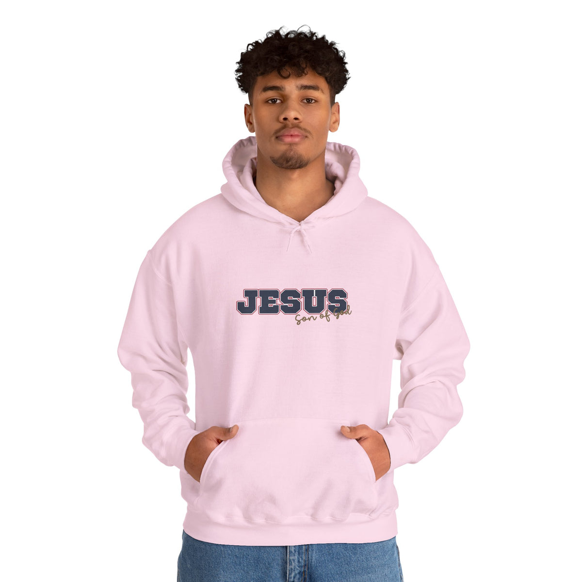 'Jesus, Son of God' Blue Design. Unisex Hoodie