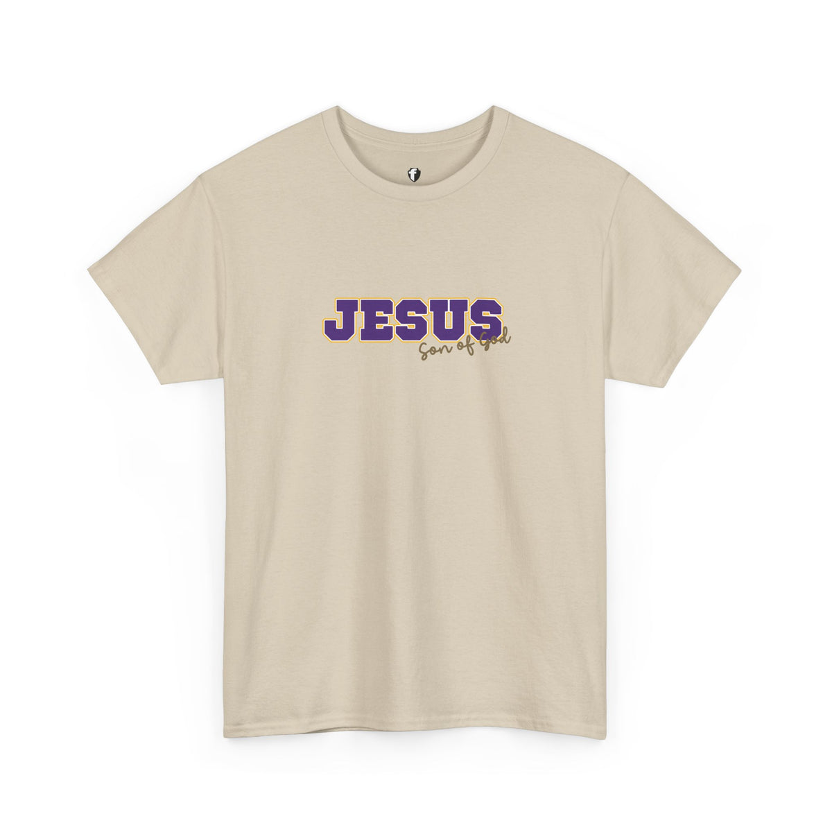 JESUS, Son of God - Varsity T-Shirt - Purple Letters