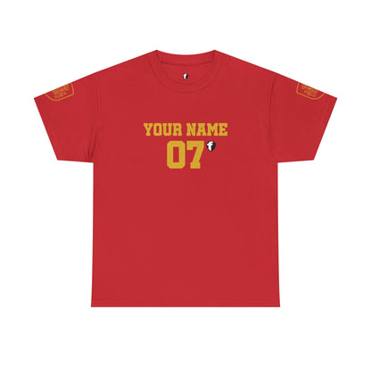 'Jesus Is My Goal' — Red Football Jersey in Spanish Style (WC, personalized)