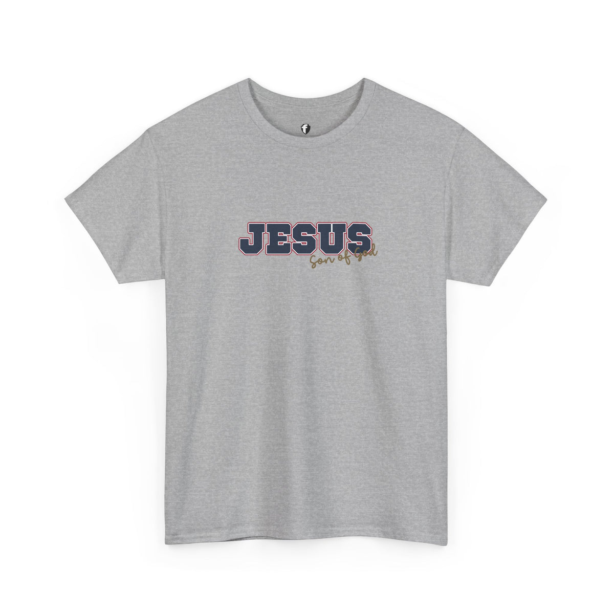 JESUS, Son of God - Varsity T-Shirt - Blauwe Letters