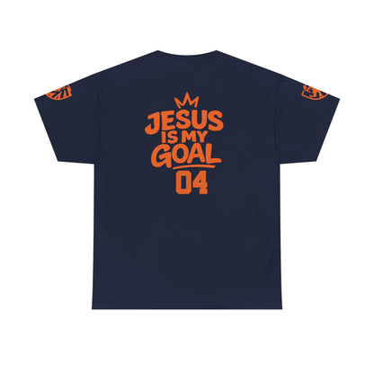 ‘Jesus Is My Goal’- Oranje Ontwerp - Voetbal Nederlands WK-T-shirt  (met gepersonaliseerde naam en nummer)