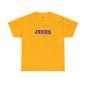 JESUS, Son of God - Varsity T-Shirt - Purple Letters