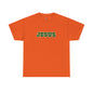 JESUS, Son of God - Varsity T-Shirt - Green Letters