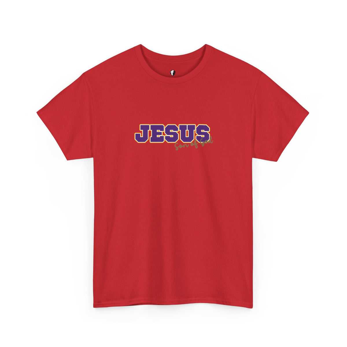 JESUS, Son of God - Varsity T-Shirt - Purple Letters