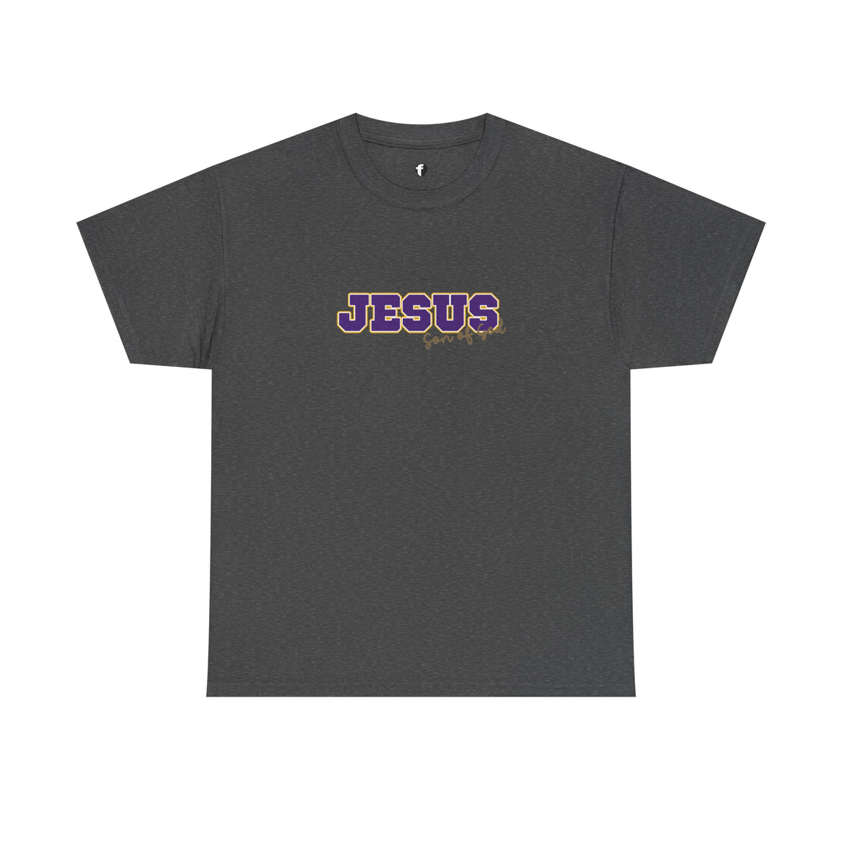 JESUS, Son of God - Varsity T-Shirt - Purple Letters