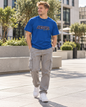 JESUS, Son of God - Varsity T-Shirt - Blauwe Letters