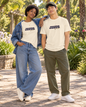 JESUS, Son of God - Varsity T-Shirt - Blauwe Letters