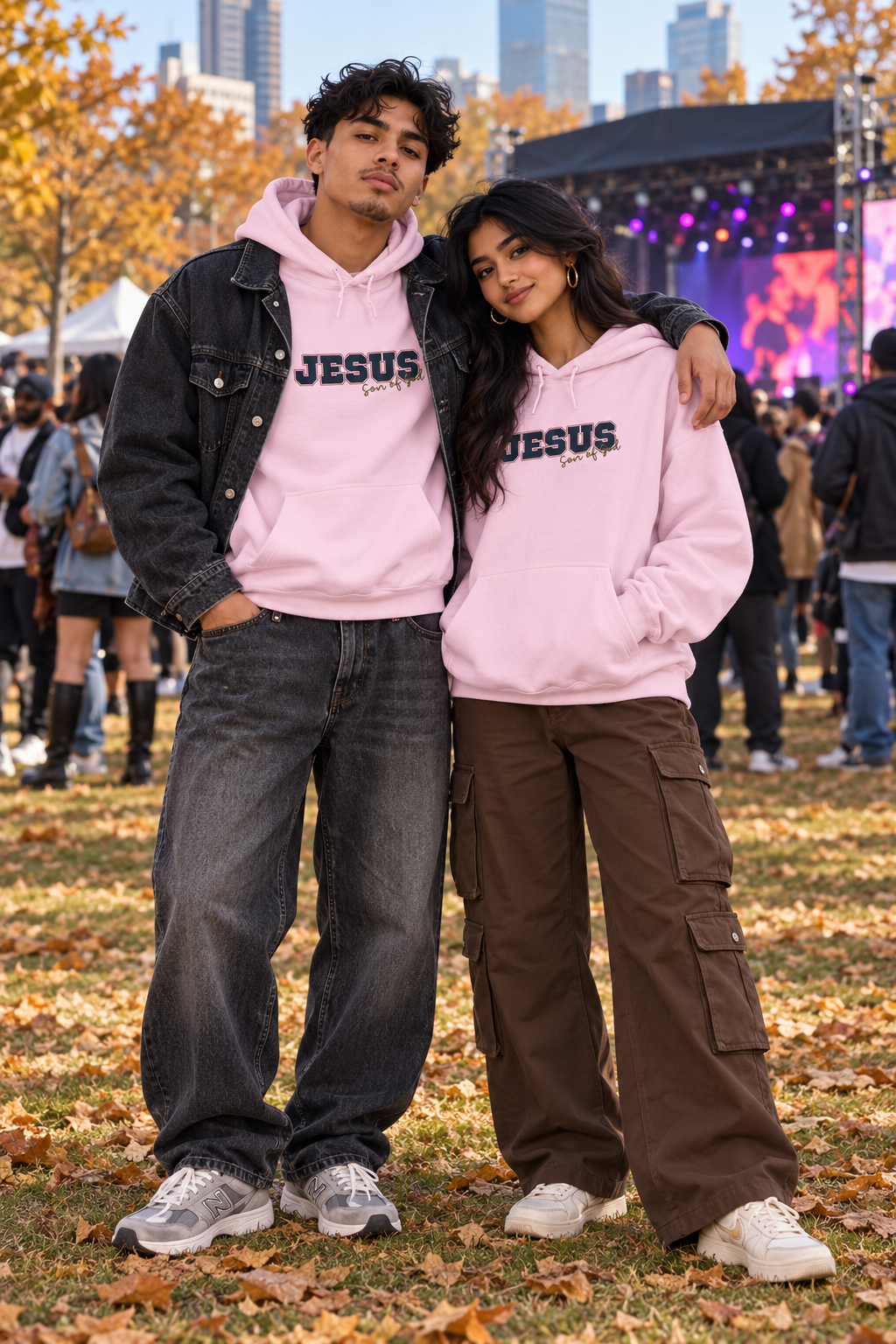 'Jesus, Son of God' Blue Design. Unisex Hoodie