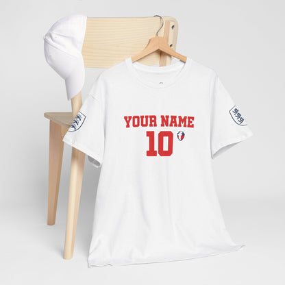 ONE KING — England World Cup Edition Sports T-Shirt (personalized with your own name and number)