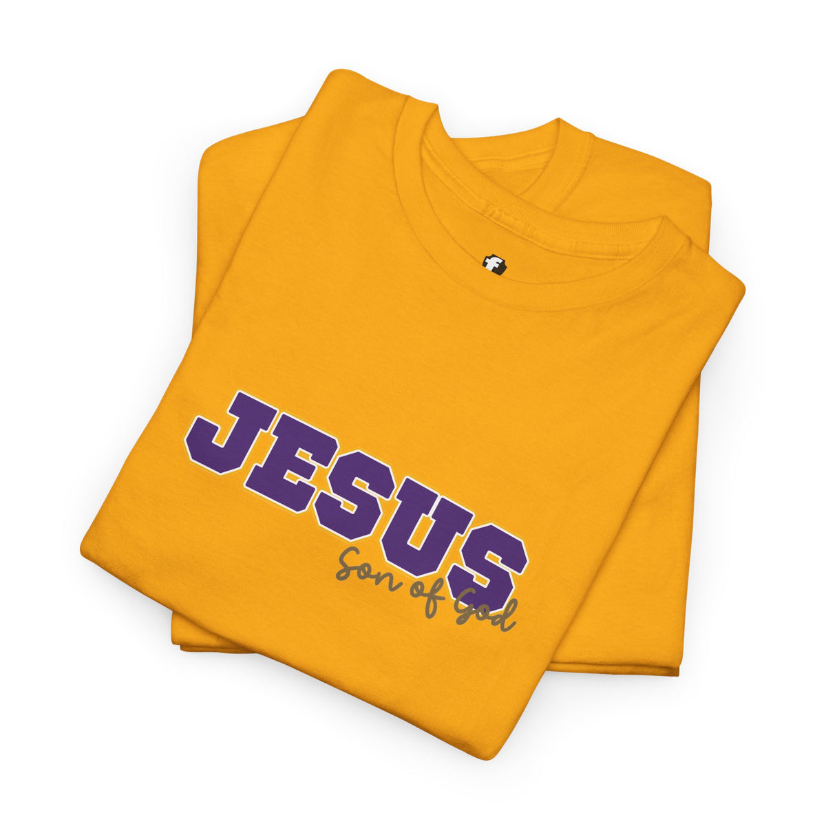 JESUS, Son of God - Varsity T-Shirt - Purple Letters
