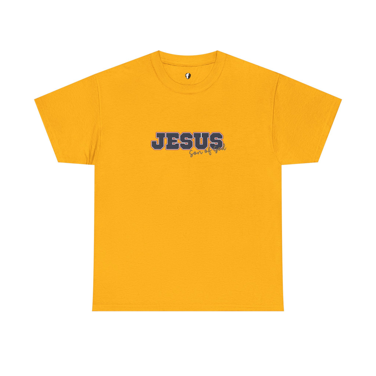 JESUS, Son of God - Varsity T-Shirt - Blauwe Letters
