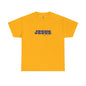 JESUS, Son of God - Varsity T-Shirt - Blauwe Letters