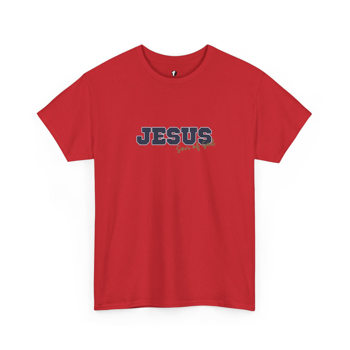 JESUS, Son of God - Varsity T-Shirt - Blauwe Letters