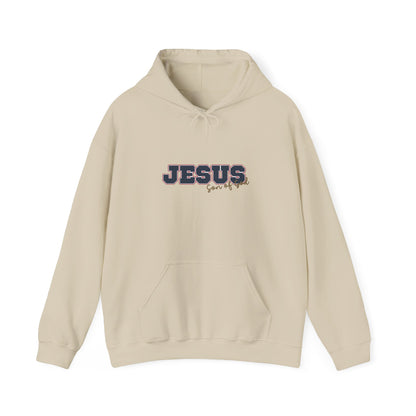 'Jesus, Son of God' Blue Design. Unisex Hoodie