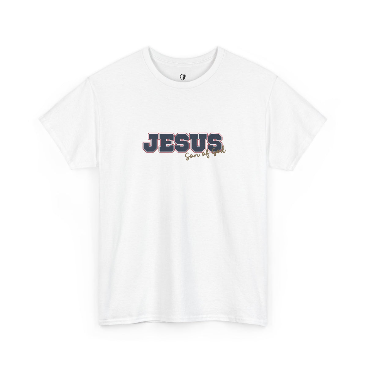 JESUS, Son of God - Varsity T-Shirt - Blauwe Letters