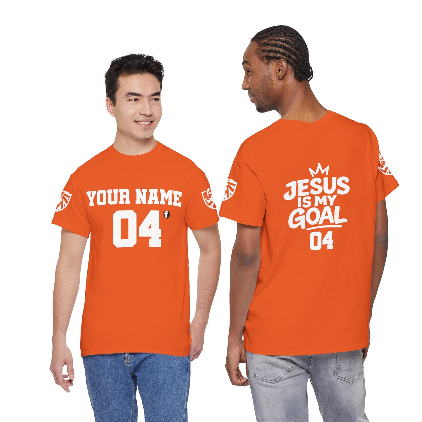 'Jesus Is My Goal'  — Nederlands Oranje voetbalshirt — WK-nummer (met gepersonaliseerde naam en nummer)