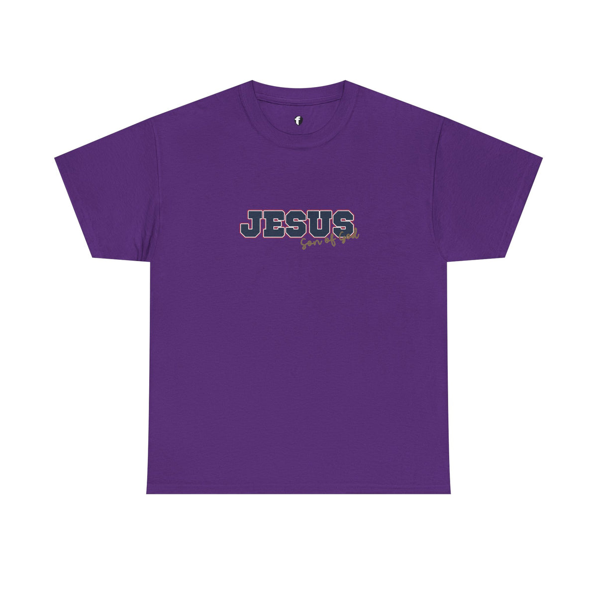 JESUS, Son of God - Varsity T-Shirt - Blauwe Letters