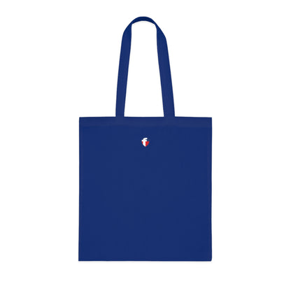 'Blessed' Cotton Tote — Minimalist faith tote bag with ‘BLESSED’ text and Focall emblem