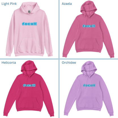 Unisex Classic Pullover Hoodie | Focall Blue White letters