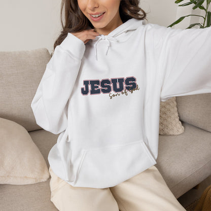 'Jesus, Son of God' Blue Design. Unisex Hoodie