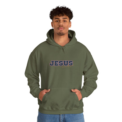 'Jesus, Son of God' Blue Design. Unisex Hoodie