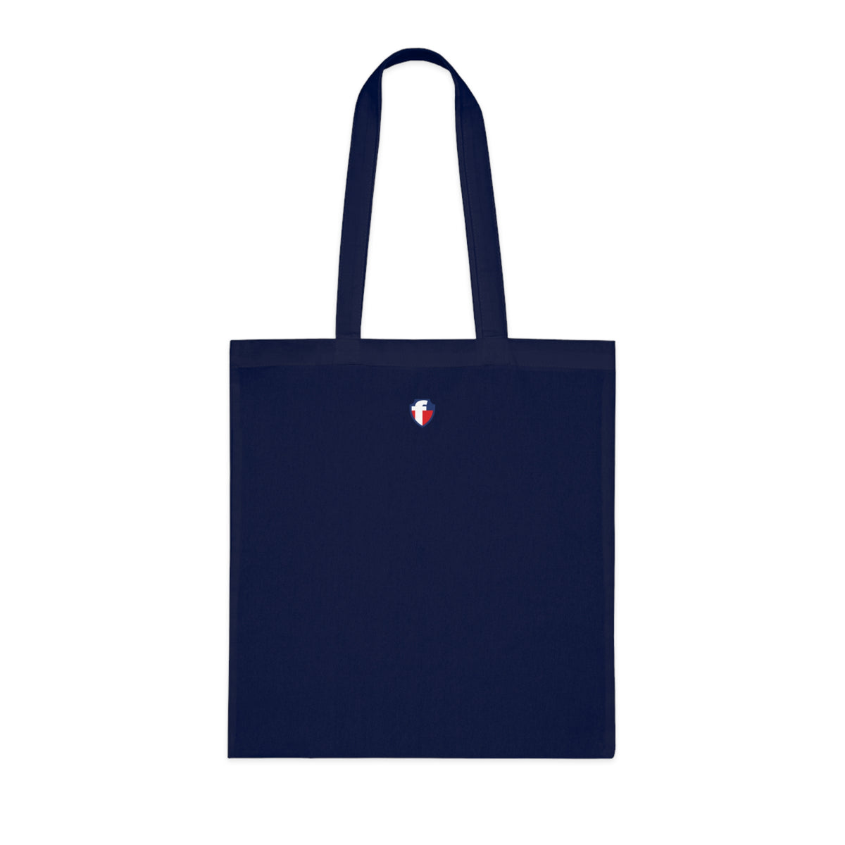 'Blessed' Cotton Tote — Minimalist faith tote bag with ‘BLESSED’ text and Focall emblem