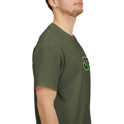 JESUS, Son of God - Varsity T-Shirt - Green Letters