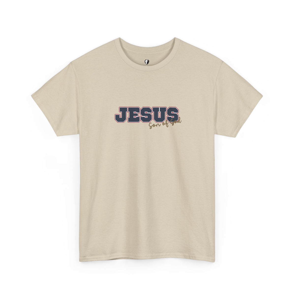 JESUS, Son of God - Varsity T-Shirt - Blauwe Letters
