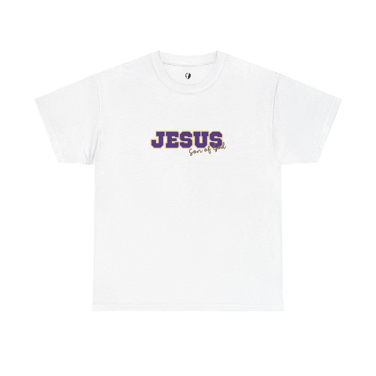 JESUS, Son of God - Varsity T-Shirt - Purple Letters