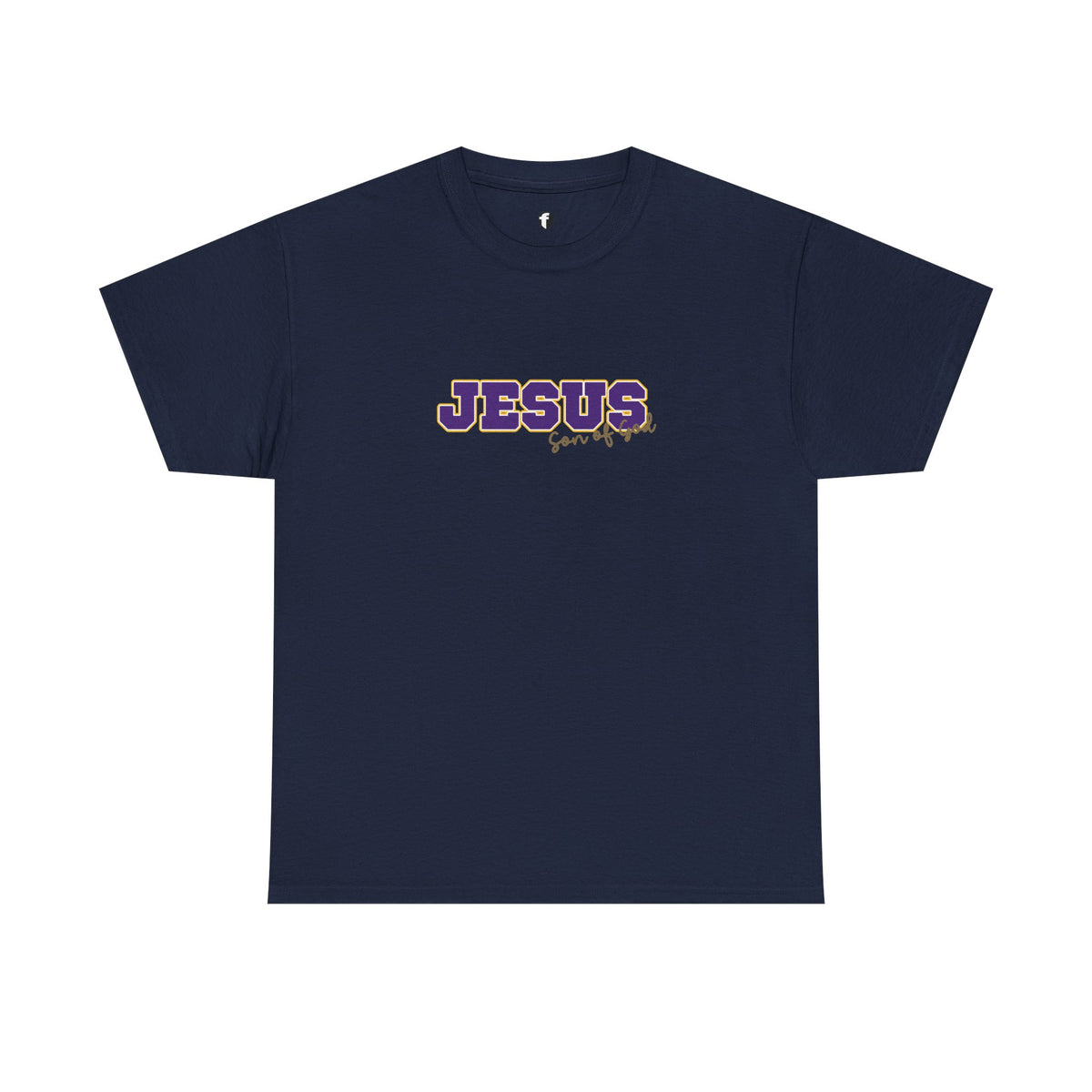 JESUS, Son of God - Varsity T-Shirt - Purple Letters
