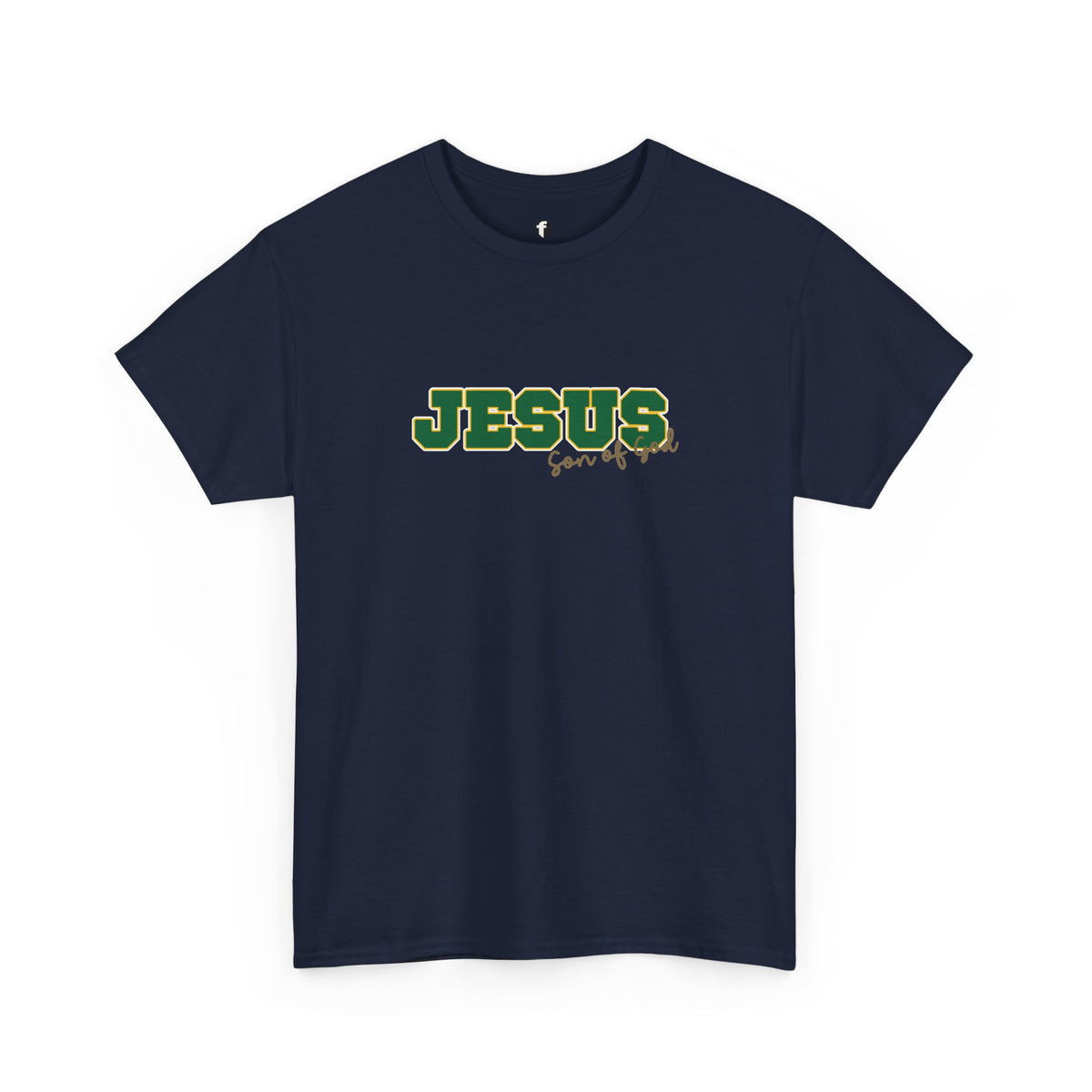 JESUS, Son of God - Varsity T-Shirt - Green Letters