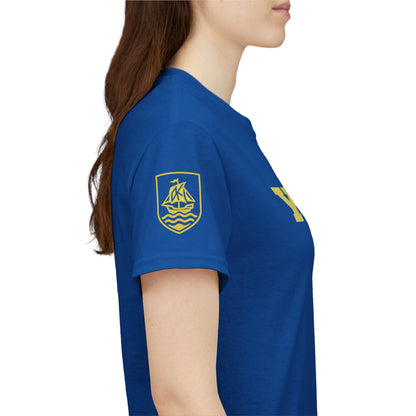 'Play For His Glory' Curaçao Blauw voetbalshirt - WK nummer (met gepersonaliseerde naam en rugnummer)