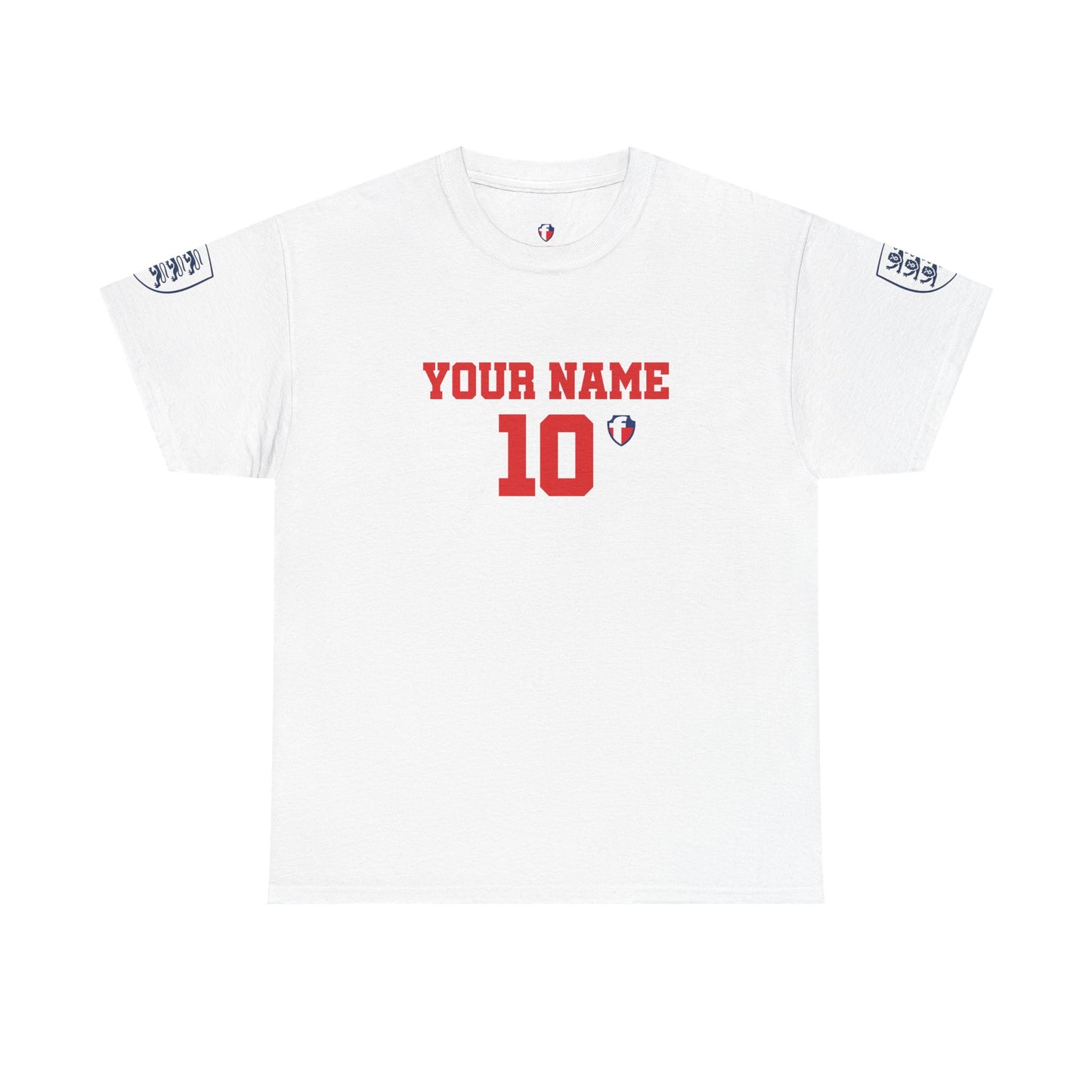 ONE KING — England World Cup Edition Sports T-Shirt (personalized with your own name and number)