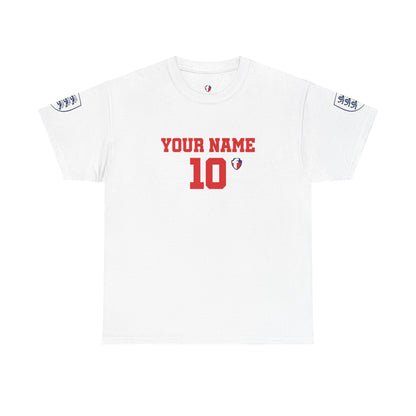 ONE KING — England World Cup Edition Sports T-Shirt (personalized with your own name and number)
