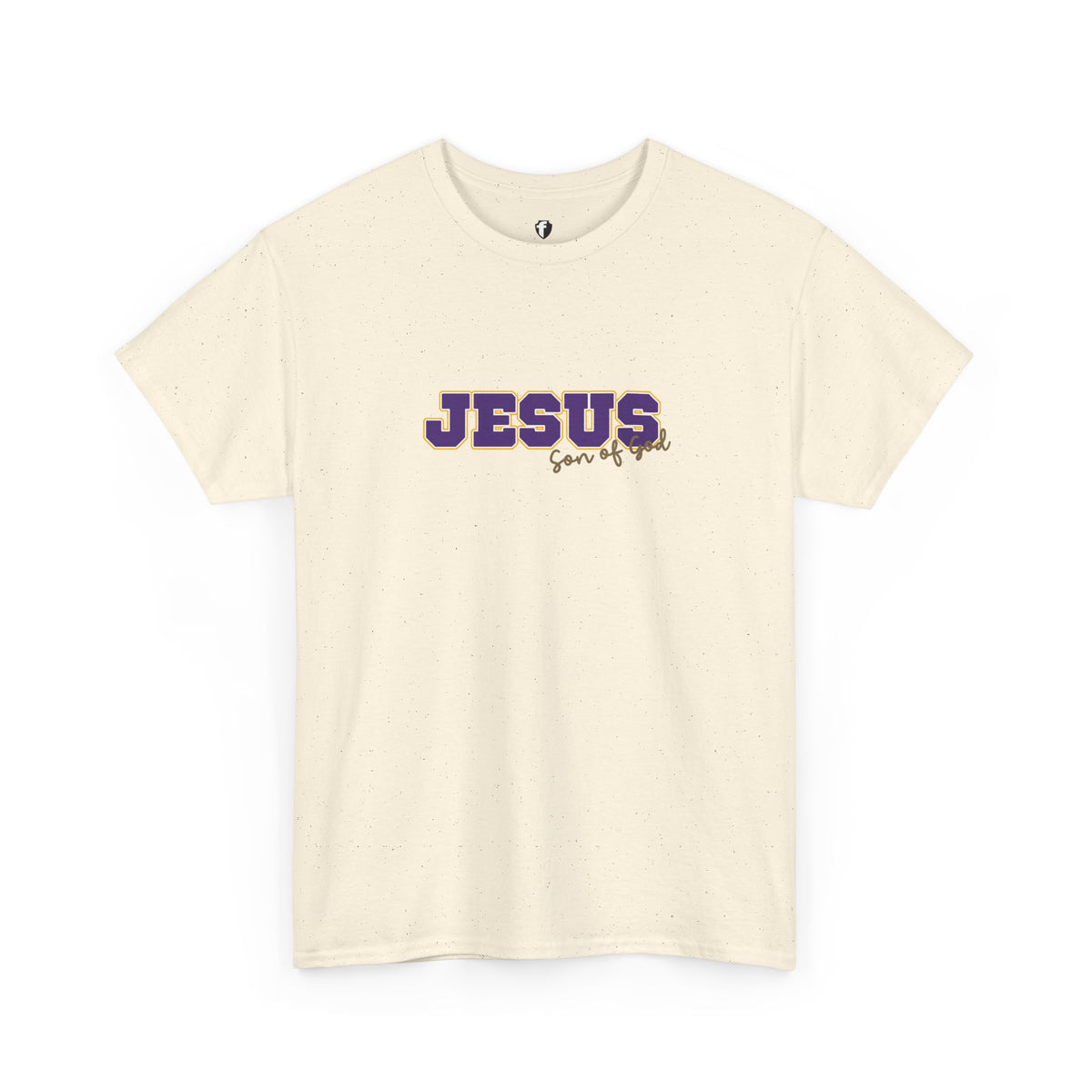 JESUS, Son of God - Varsity T-Shirt - Purple Letters