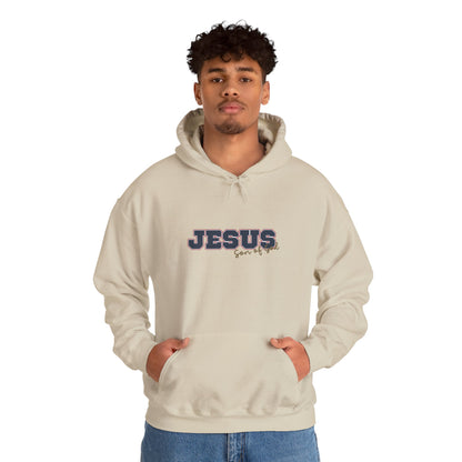 'Jesus, Son of God' Blue Design. Unisex Hoodie