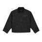 Embroidered duck canvas work jacket — Durable black carpenter-style jacket | Focall® black lettering