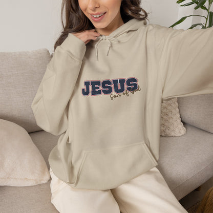 'Jesus, Son of God' Blue Design. Unisex Hoodie