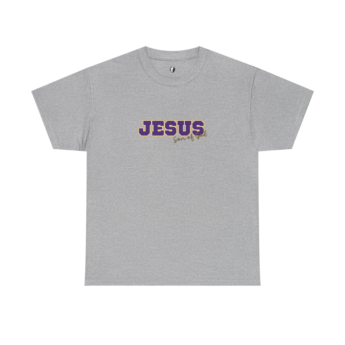 JESUS, Son of God - Varsity T-Shirt - Purple Letters