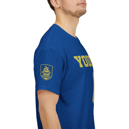 'Play For His Glory' Curaçao Blauw voetbalshirt - WK nummer (met gepersonaliseerde naam en rugnummer)