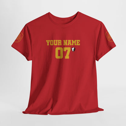 'Jesus Is My Goal' — Red Football Jersey in Spanish Style (WC, personalized)