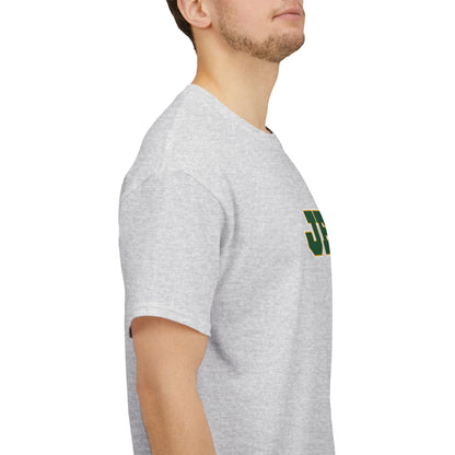 JESUS, Son of God - Varsity T-Shirt - Green Letters