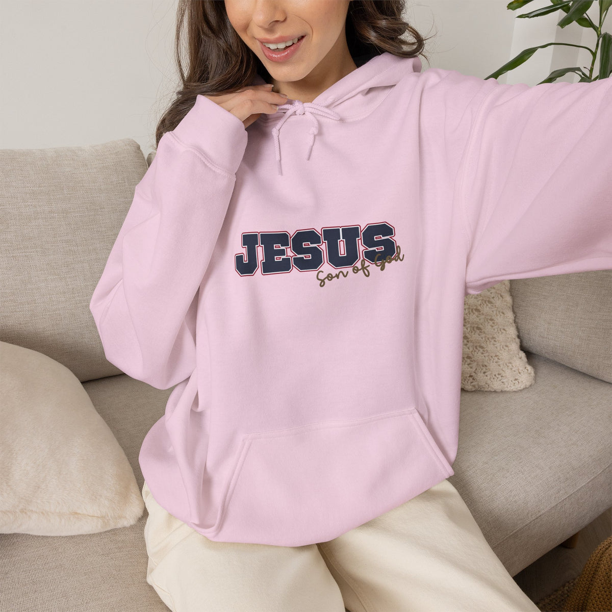 'Jesus, Son of God' Blue Design. Unisex Hoodie
