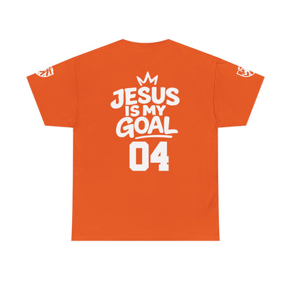 'Jesus Is My Goal' — Dutch Orange football shirt — World Cup number (with personalized name and number)