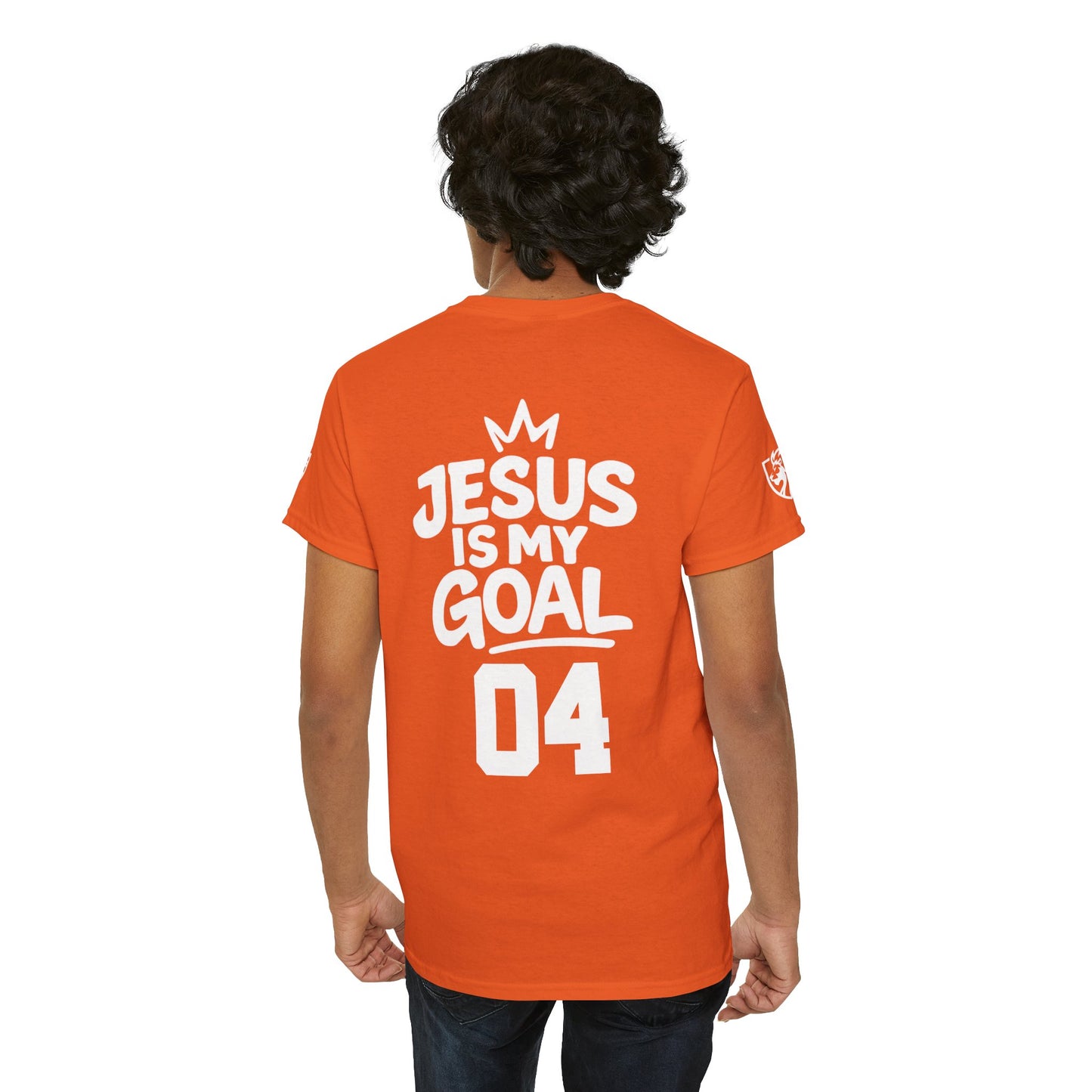 'Jesus Is My Goal' — Dutch Orange football shirt — World Cup number (with personalized name and number)