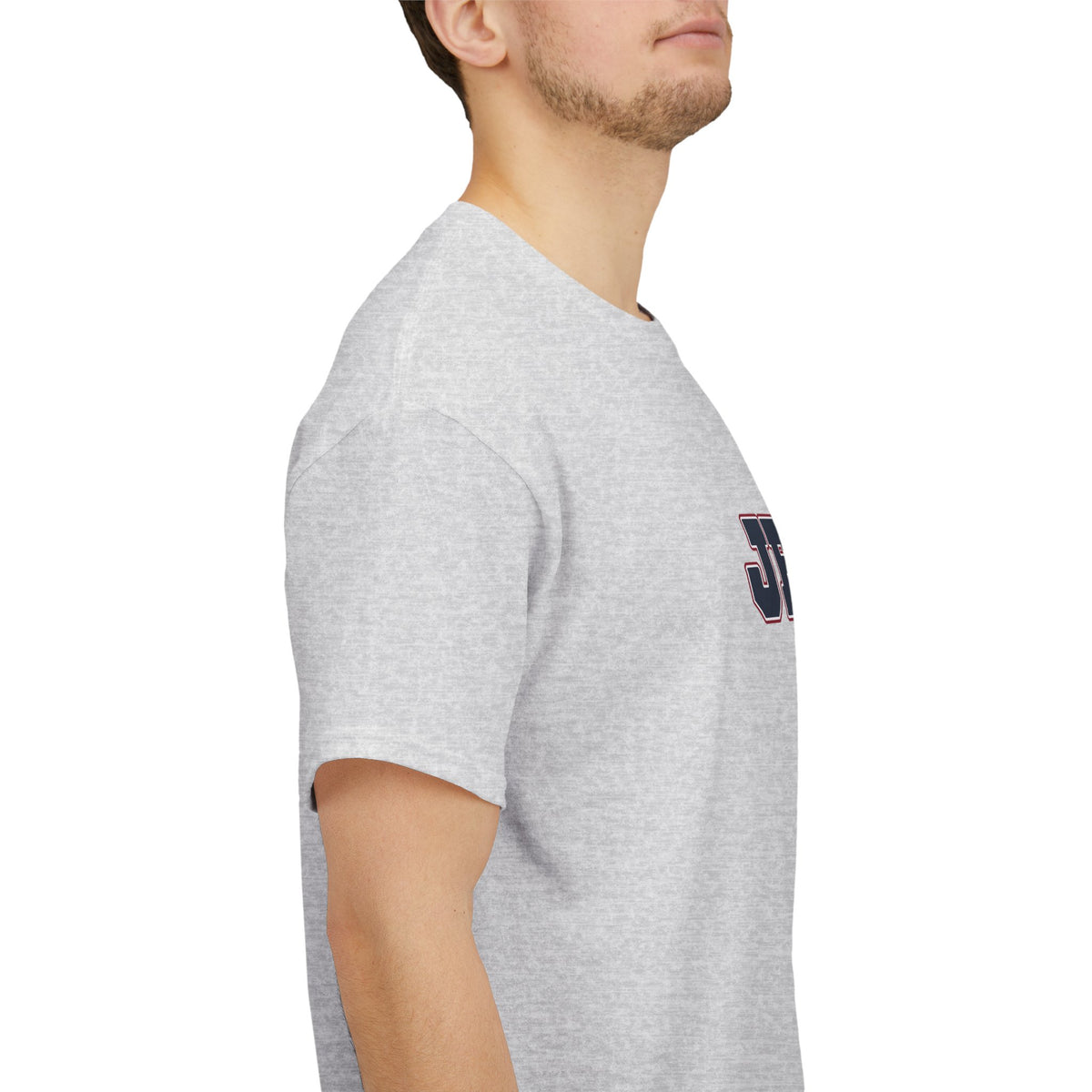 JESUS, Son of God - Varsity T-Shirt - Blauwe Letters