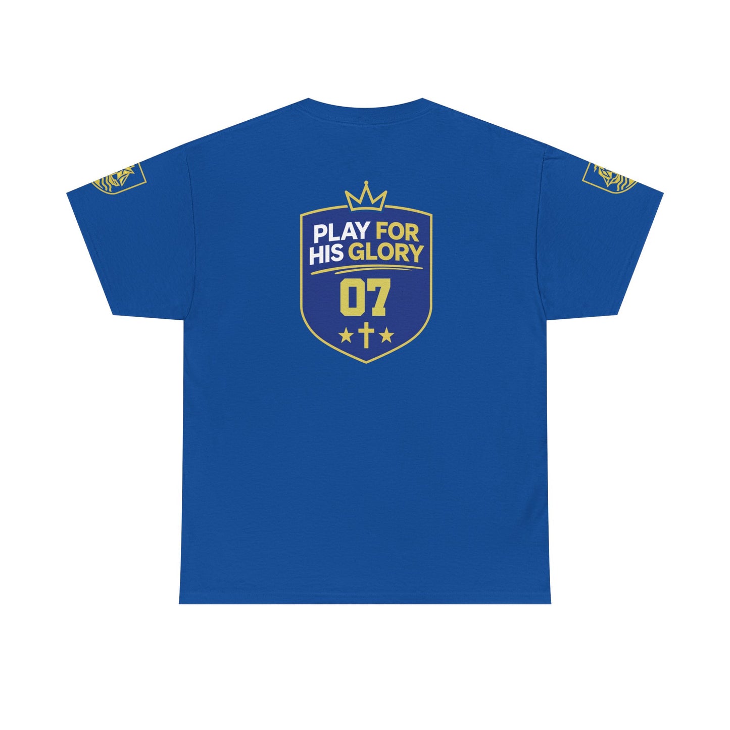 'Play For His Glory' Curaçao Blauw voetbalshirt - WK nummer (met gepersonaliseerde naam en rugnummer)