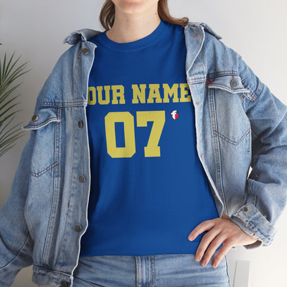 'Play For His Glory' Curaçao Blauw voetbalshirt - WK nummer (met gepersonaliseerde naam en rugnummer)