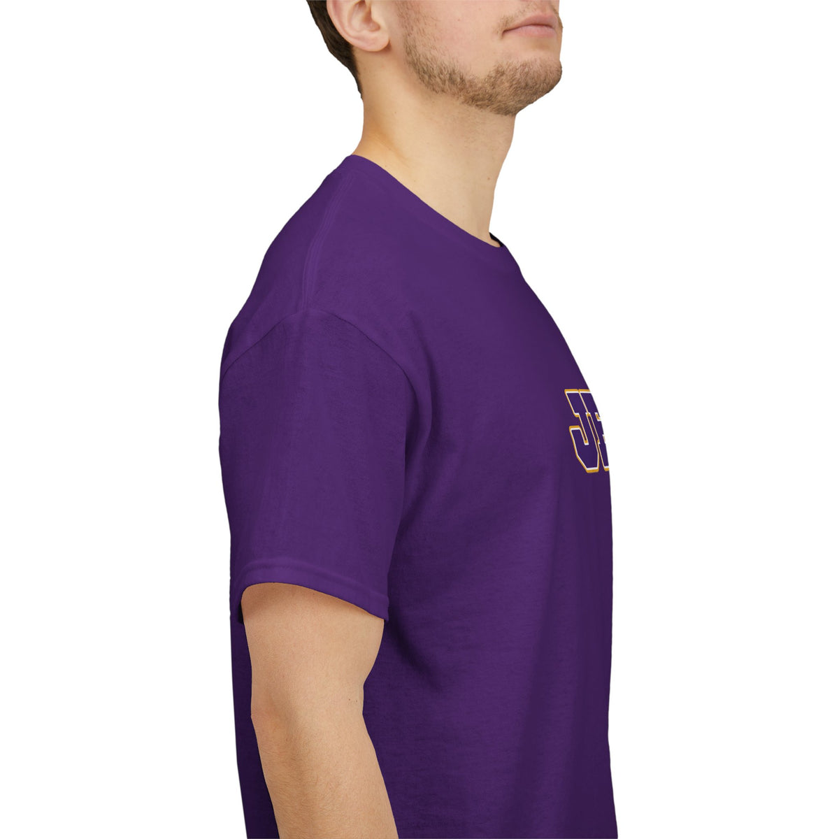 JESUS, Son of God - Varsity T-Shirt - Purple Letters