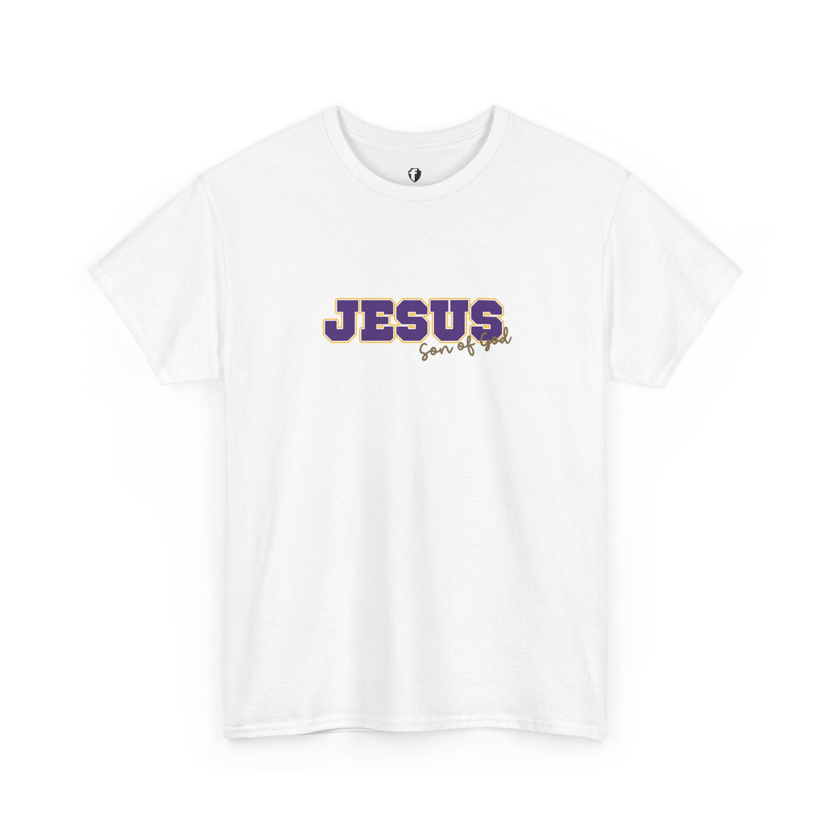 JESUS, Son of God - Varsity T-Shirt - Purple Letters